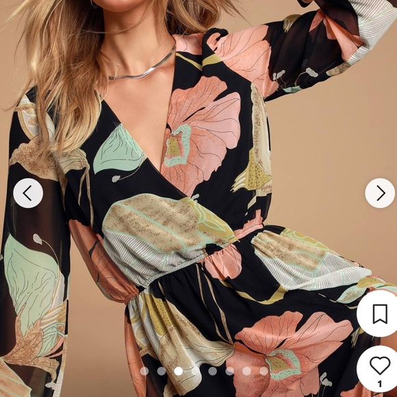 Lulu's Black Floral Maxi Dress - Picture 10 of 12